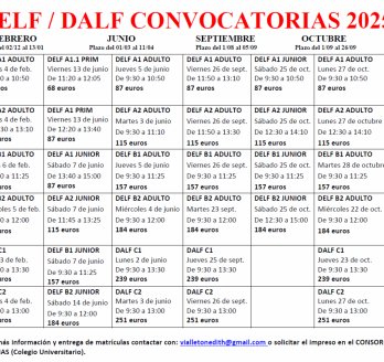 Exámenes del Ministerio Francés DELF/DALF 2025